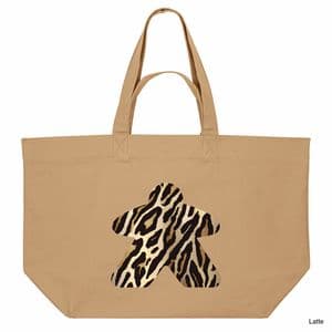 Latte Animal Print Meeple Shopping Bag