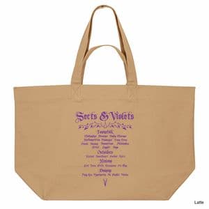Latte Sects & Violets Shopping Bag
