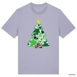 Lavender Christmas Tree Meeple T-Shirt