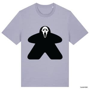 Lavender Ghost Face Meeple T-Shirt