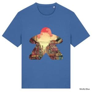 Mindful Blue Comic Book Meeple #1 T-Shirt