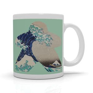 Misty Jade Hokusai Wave Meeple Mug