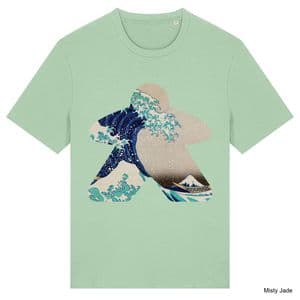 Misty Jade Hokusai Wave Meeple Tshirt