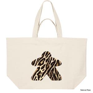 Natural Raw Animal Print Meeple Shopping Bag