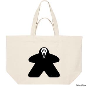 Natural Raw Ghost Face Meeple Shopping Bag