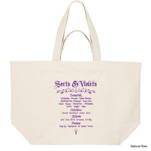Natural Raw Sects & Violets Shopping Bag