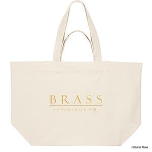 Natural Raw Brass Birmingham Shopping Bag