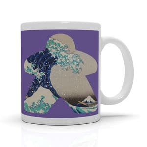 Purple Love Hokusai Wave Meeple Mug