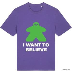 Purple Love Alien Meeple T-Shirt