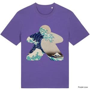 Purple Love Hokusai Wave Meeple Tshirt