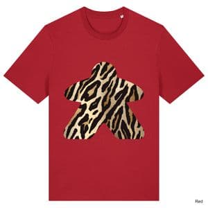 Red Animal Print Meeple T-Shirt