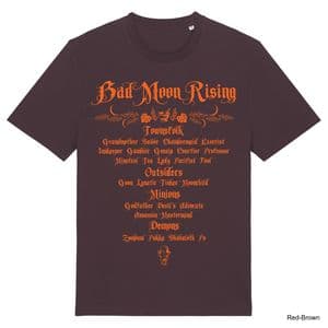Red-Brown Bad Moon Rising T-Shirt