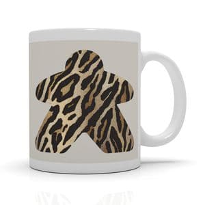 Vintage White Animal Print Meeple Mug