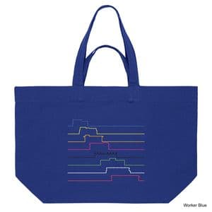 Worker Blue Ticket to Ride Shopping Bag