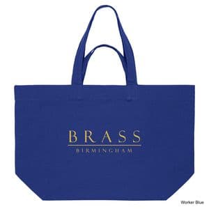 Worker Blue Brass Birmingham Shopping Bag