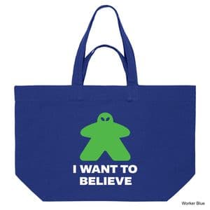 Worker Blue Alien Meeple Shopping Bag