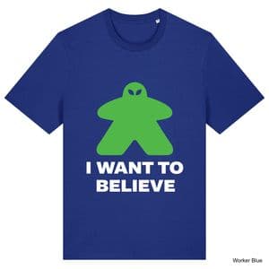 Worker Blue Alien Meeple T-Shirt
