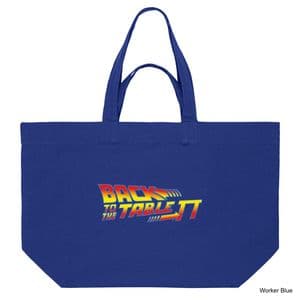 Worker Blue Back To The Table Shopping Bag
