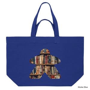 Worker Blue Book Meeple Shopping Bag