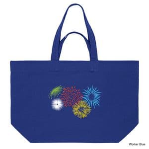 Worker Blue Hanabi Shopping Bag
